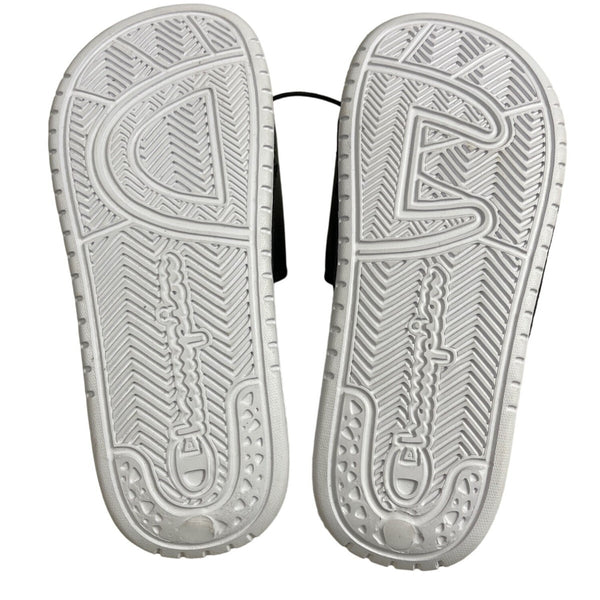 Champion Super Slide CB Sandals Black White Preschool Sz 3