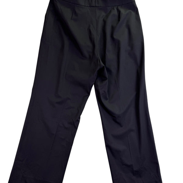 Lafayette 148 Black Wool & Elastane Womens Straight-Leg Trousers Size 12