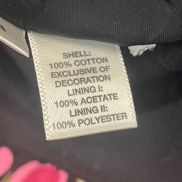 Ann Taylor Loft Strapless Black Dress With Pink Floral Print Size 0