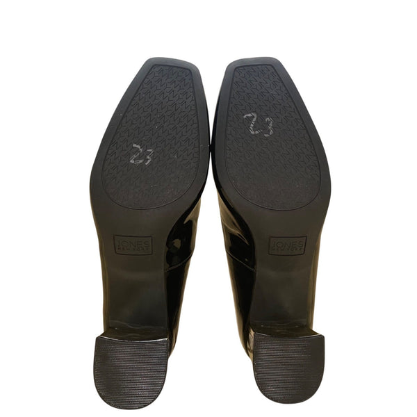 Jones New York Women’s Black Patent Low Block Heel Audley Pumps Size 8.5M