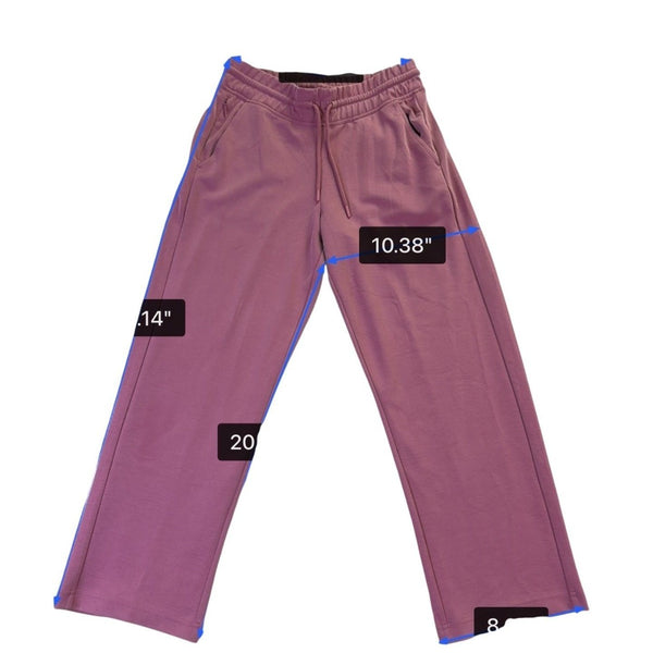 Athleta Womens Purple Cotton Blend Sweatshirt & Elastic Waist Jogger Set Sz XS