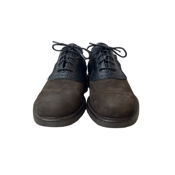 Johnston & Murphy Men's Rust Black Leather Brinkley Oxford Shoes Sz 12M - NWB
