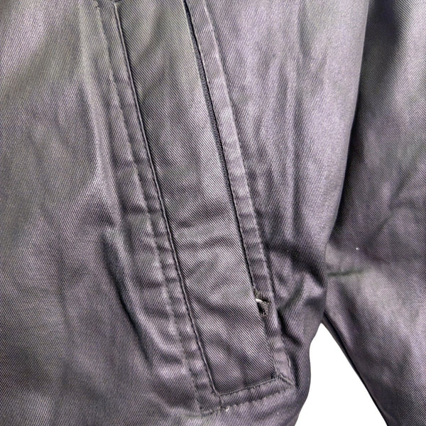 Gap Mens Black Cotton Coated Zip-Up Lightweight Jacket With Pockets Size L