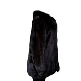 Rosendorf/Evans Womens Black Genuine Mink Fur Coat Luxurious Vintage Sz M