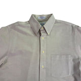 The Arrow Company Mens Beige Button-Up Shirt Slim Fit 15 1/2 34/35