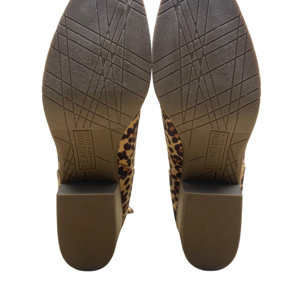 Reaction Kenneth Cole Women’s Brown Leopard Print Back Zip  Sz 8.5