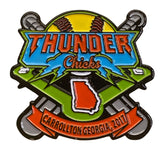 Thunder Chicks Carrollton Georgia 2017 Softball Enamel Pin With Rubber Backing