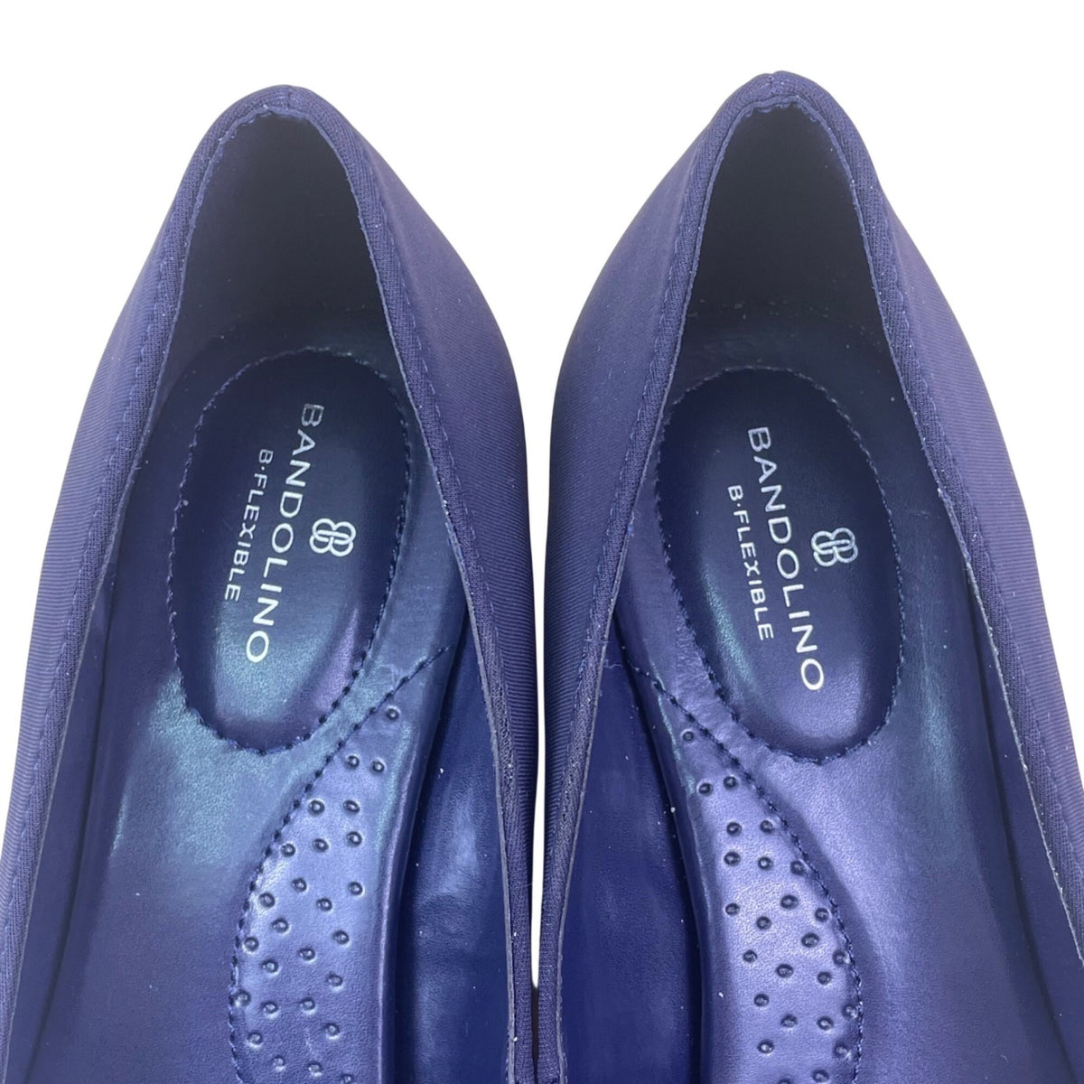 Bandolino Women’s Blue Navy Wedge Candra 2 Peep-Toe Shoes Size 7.5M