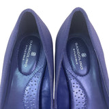 Bandolino Women’s Blue Navy Wedge Candra 2 Peep-Toe Shoes Size 7.5M