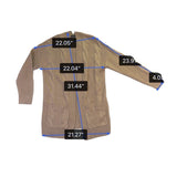Merokeety Womens Beige Cable Knit Cardigan Sweater Open Front Pockets Size M