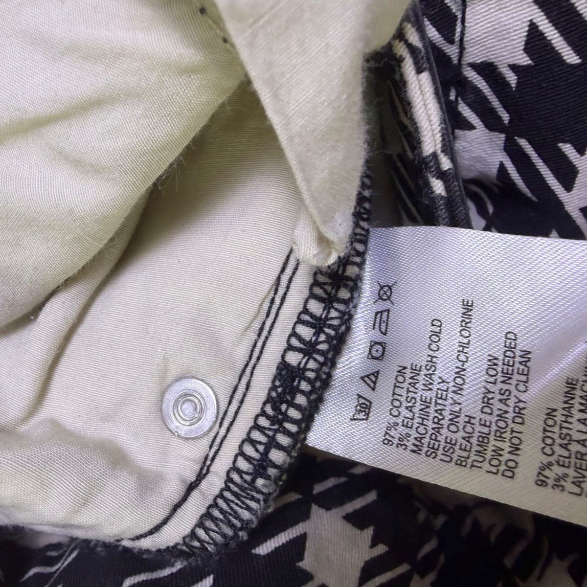 BDG Womens Black & White Houndstooth Pattern Pants Urban Outfitters Size 24