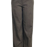 Theory Womens Brown Houndstooth Wool Pants Size 8 New