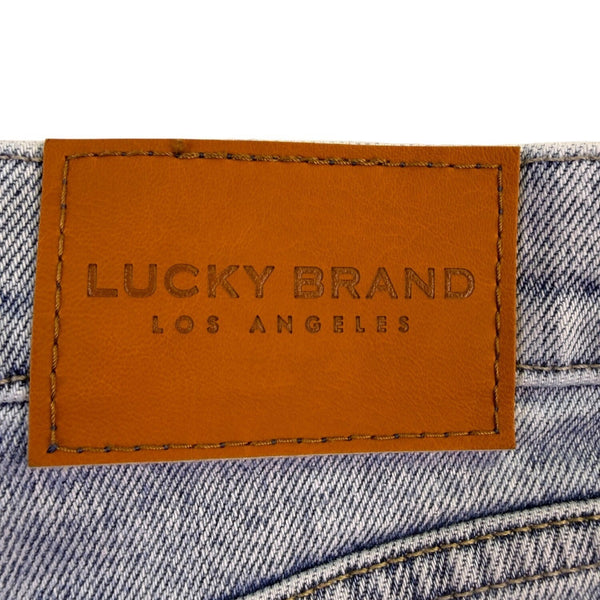 Lucky Brand Womens Blue Relaxed Denim Shorts With Distressed Hem Size 0