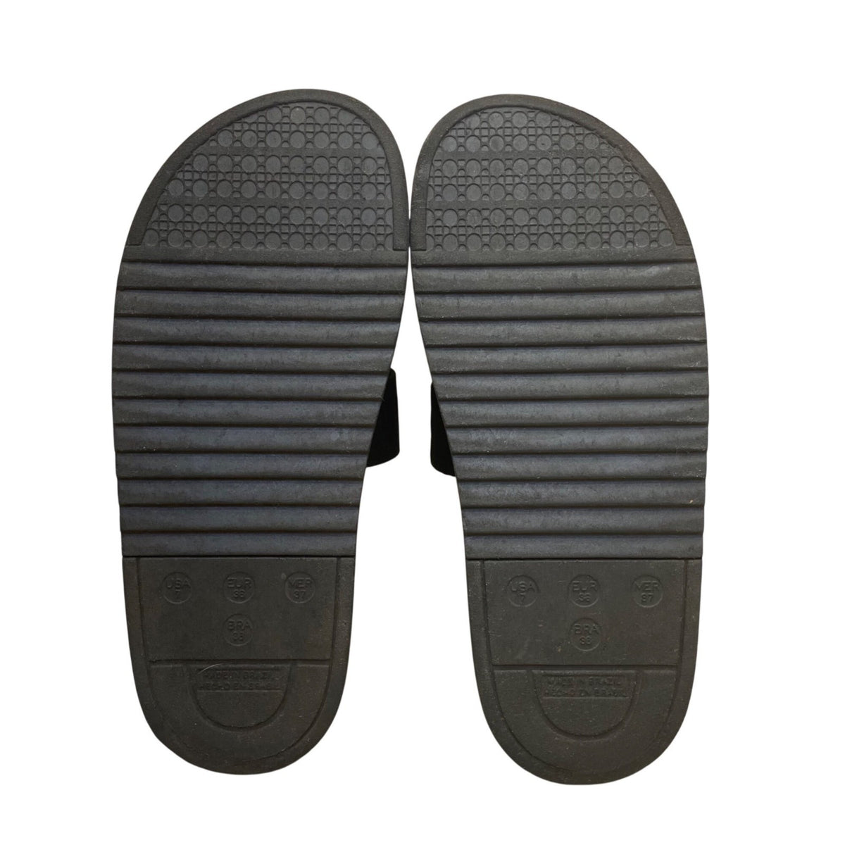Colcci Womens Black Logo Strap Open Toe Slip-On Platform Sandals Size 7