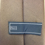 Mens Sears Black Polyester Formal Tie Slim Width Versatile Accessory