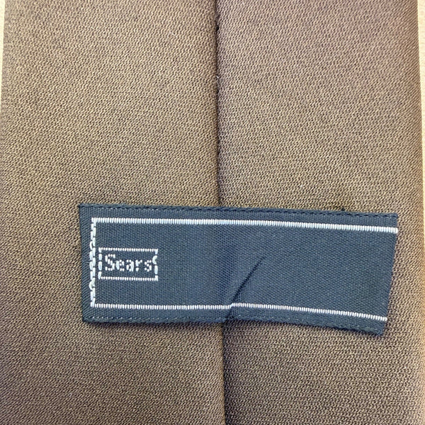 Mens Sears Black Polyester Formal Tie Slim Width Versatile Accessory