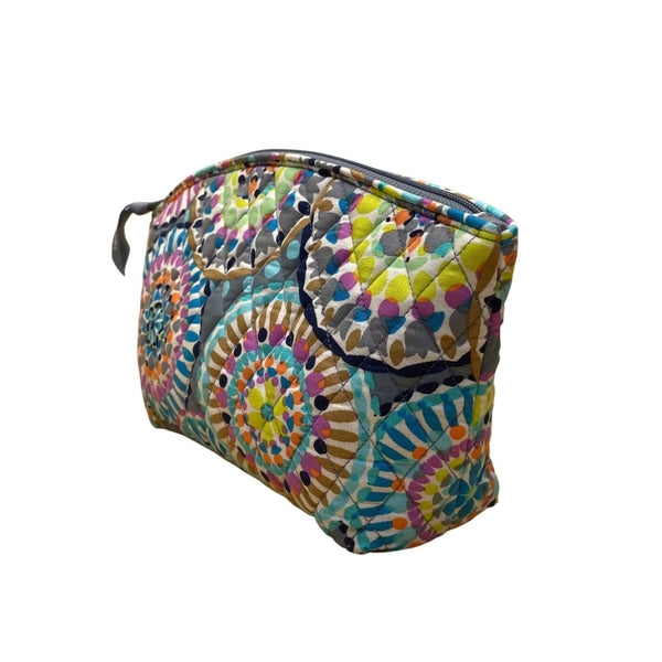 Vera Bradley Multicolor Quilted Medallion Pattern Polyester Zipper Cosmetic Bag