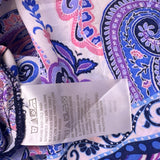 Susan Graver Womens Multicolor Paisley Kimono Cardigan Size L