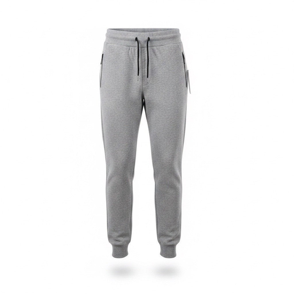 Pure Champ Mens Gray Jogger Pants With Zipper Pockets & Drawstring Size M