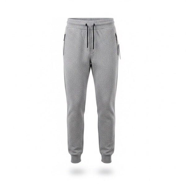 Pure Champ Mens Gray Jogger Pants With Zipper Pockets & Drawstring Size M
