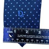 Christian D Mens Navy Blue Polyester & Silk Polka Dot Tie