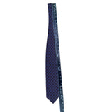 Perry Ellis Mens Burgundy & Blue 100% Silk Geometric Pattern Necktie