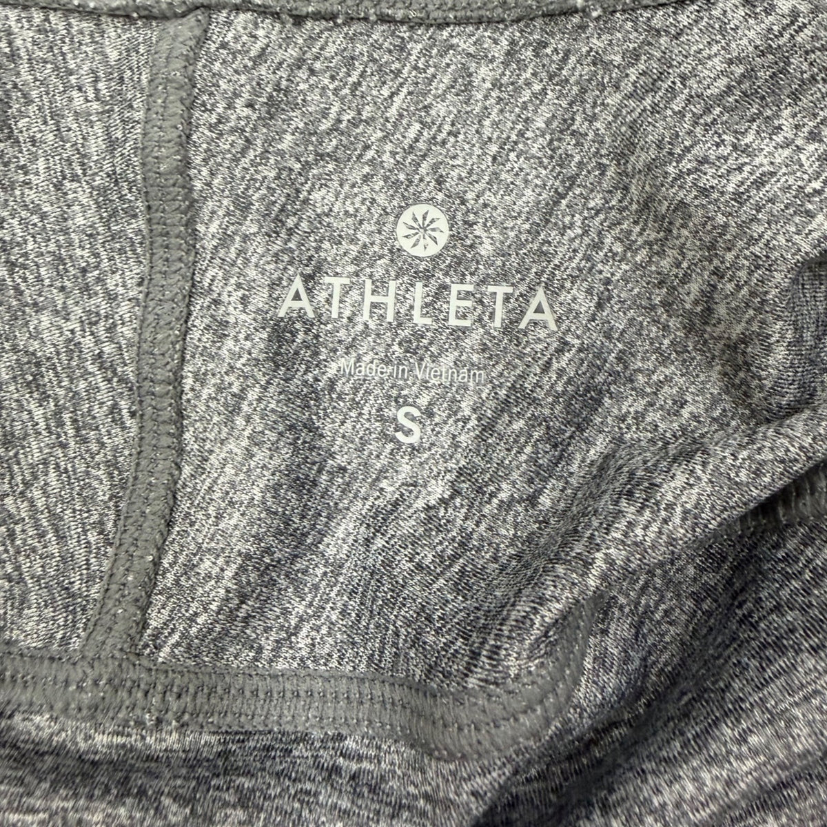 Athleta Women’s Gray Polyester/Nylon Hooded SweaterFull Zip Lightweight Size S