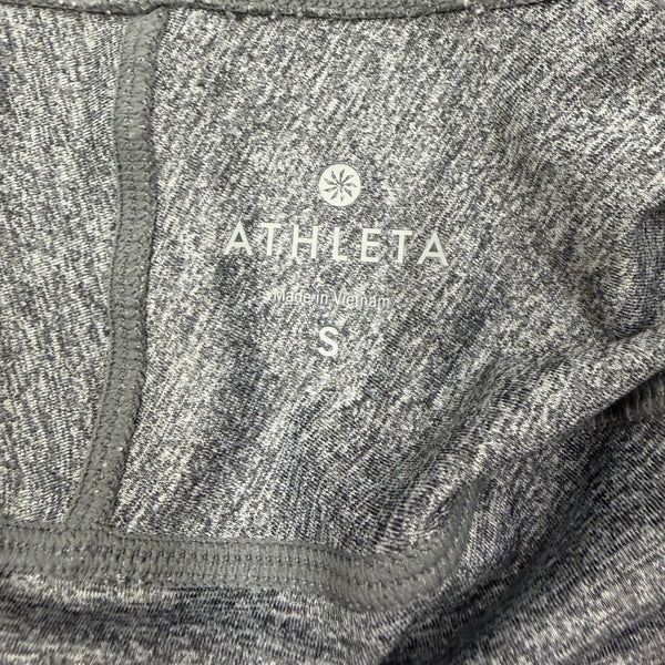 Athleta Women’s Gray Polyester/Nylon Hooded SweaterFull Zip Lightweight Size S