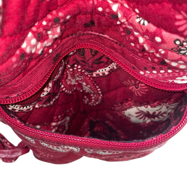 Vera Bradley Women’s Red Cotton Quilted Paisley Print Adjustable Straps Backpack
