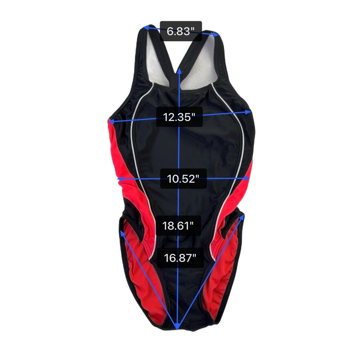 Speedo Womens Black & Red Polyester Spandex Pro LT One-Piece Swimsuit Size 6/32