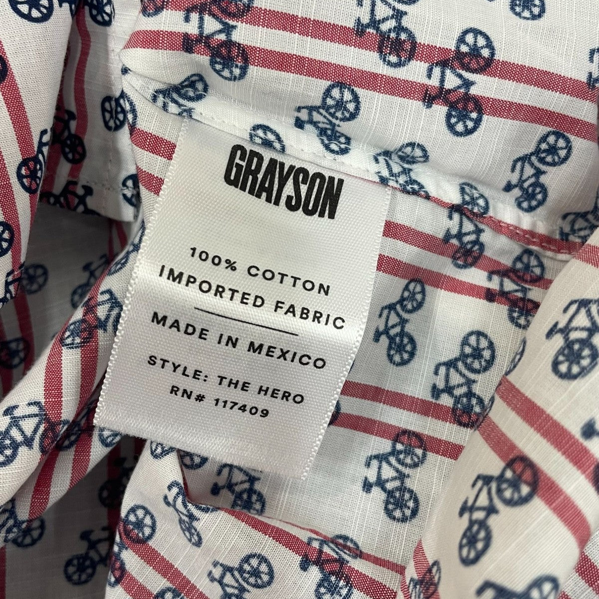 Grayson Women's Bycicle Print Longsleeve Dress Shirt Sz 2 New