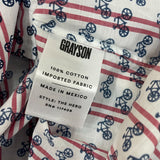Grayson Women's Bycicle Print Longsleeve Dress Shirt Sz 2 New