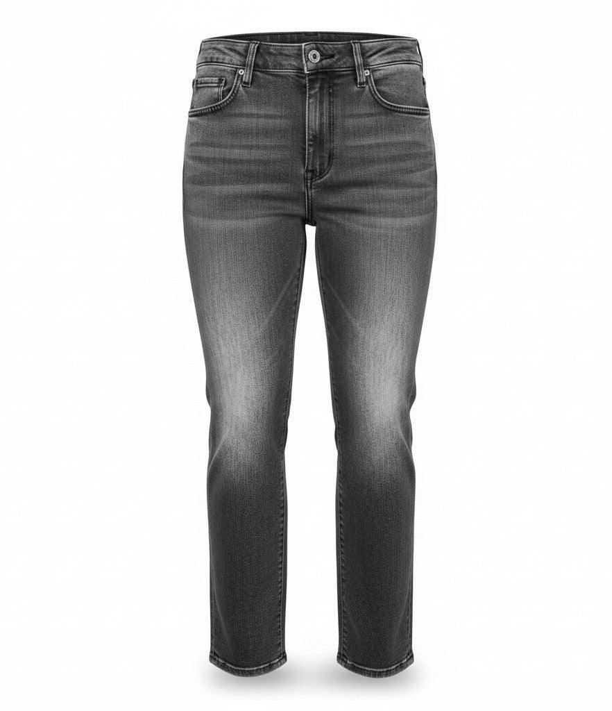 White House Black Market Womens Gray High Rise Straight Jeans Size 10
