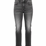 White House Black Market Womens Gray High Rise Straight Jeans Size 10