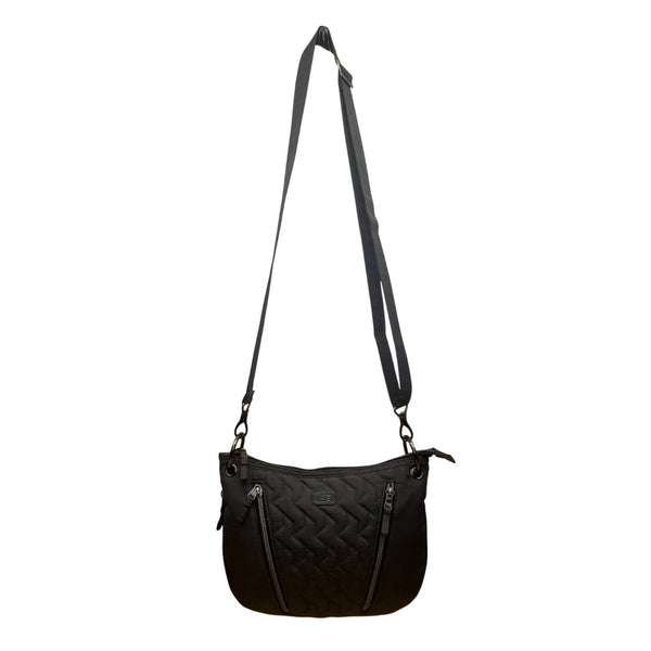 Lug Women’s Gray Quilted Nylon Adjustable Strap Durable Swivel Crossbody Bag