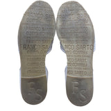 Franco Sarto Women’s White Perforated Leather Open-Toe DOrsay Flats Size 7M