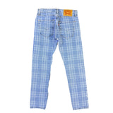 Levis Mens Light Blue Plaid Denim Jeans 512 Slim Fit Modern Style Sz 32x30