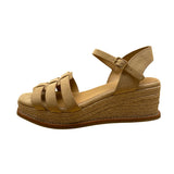 Splendid Women’s Beige Suede Adjustable Strap Espadrille Wedge Sandals Size 8M