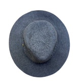 Vince Camuto Womens Gray Polyester Knit Floppy Hat One Size Woven Band Detail