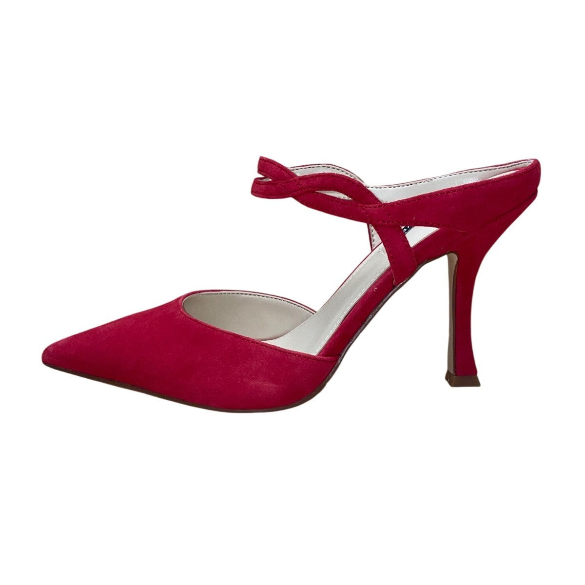 Nine West Women’s Medium Red Suede & Leather Sing Pointed Toe Heels Size 8.5M
