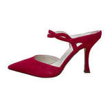 Nine West Women’s Medium Red Suede & Leather Sing Pointed Toe Heels Size 8.5M