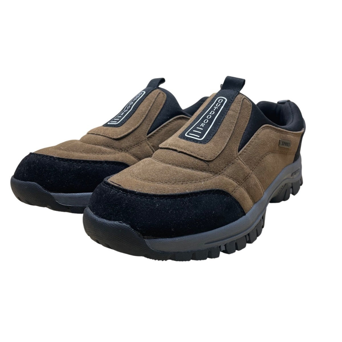 Sport Men’s Brown & Black Slip-On Outdoor Hiking Shoes Size 12