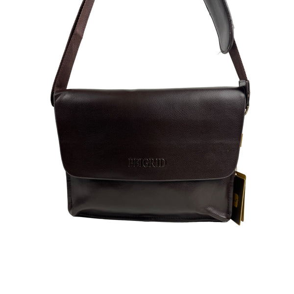 Peigrid Women's Brown Leather Crossbody Travel Bag Sz M - NWT