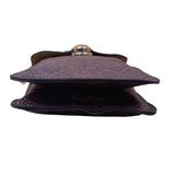 Epona Women’s Bronze Metallic Snakeskin Clasp Closure Chain Strap Crossbody Bag