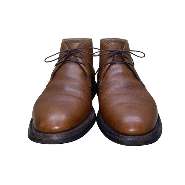 Crockett & Jones Men’s Brown Leather Lace-Up  Chiltern Chukka Boots Size 9D