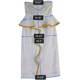 Eva Mendes Women’s White & Yellow Strapless Peplum Dress Petite Sz 0