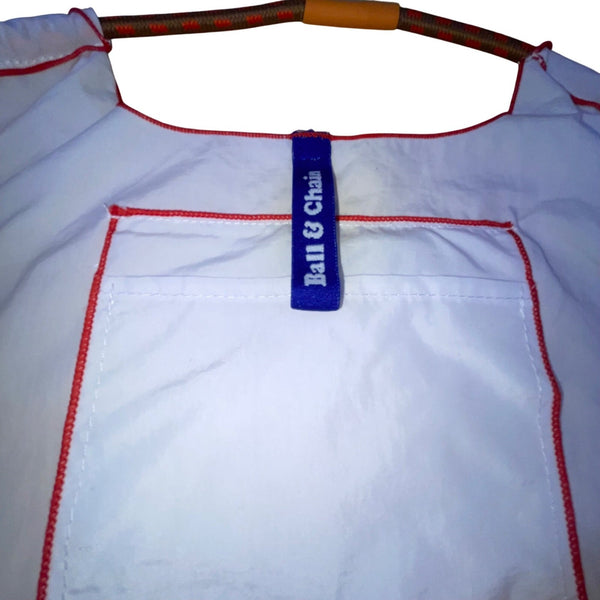 Ball & Chain Women’s White & Red Candy Embroidered Gumball Machine Satchel Bag