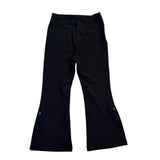 Petite Studio Womens Black Flared Pants Pearl Embellishments Sz XS