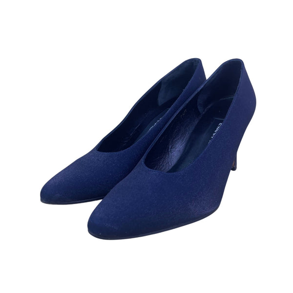 Evan-Picone Women’s Navy Closed-Toe Mid-Heel Slip-On Classic Pumps Size 7.5M