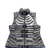 Bernardo Womens Silver Puffer Vest Zippered Front Sz L